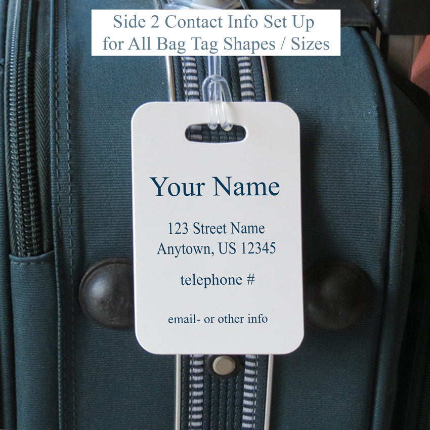 Personalized EKG Beatline theme Luggage Tags with your contact
