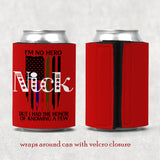 personalize a wrap around can cooler with patriotic theme and your name
