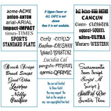 font choices for the Cheer Mom Wallet. The font used on our mock up is not in this list so if you want that one just choose As Sample in the drop down.