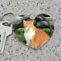 pictures of your pet are great on a heart shaped key ring