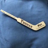 Wood Goalie Stick Personalized in 4 areas
