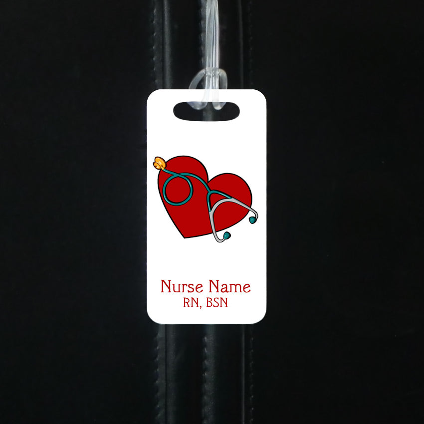 Customized Nurse Heart Design Luggage Tags and Bag Tags – The Photo Gift