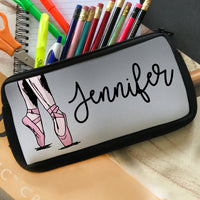 Ballet Theme Pencil Cases with zipper closure Personalized with your name.