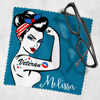 Rosie the Riveter Inspired Female Veterans Eye Glass Cleaning Cloth