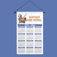 academic calendar educational august to july with mascot