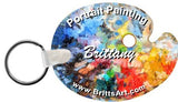 Artist Palette Shaped Personalized Key Rings
