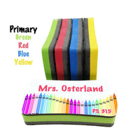 Teachers Marker Board Erasers Primary Colors