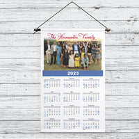 personalized full year photo calendar wall hanging