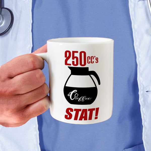 250 cc's coffee pot Stat mug design
