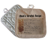 your recipe on an 8x8 potholder