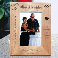 50th Anniversary Picture Frame Personalized