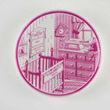 custom keepsake baby plate in pink