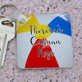 Beach Ball Design Key Ring
