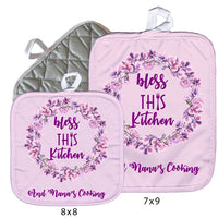 your choice of 8x8 or 7x9 pot holders