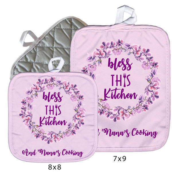 your choice of 8x8 or 7x9 pot holders