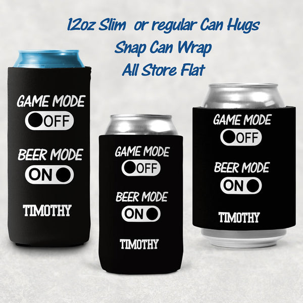 On Off Mode Personalized Can Huggers