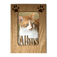 Name Mat with Cat Claw Prints and Cut Out Pet Name