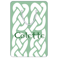 2" x 3" bookmark with Celtic Knot design and personalized with any name.