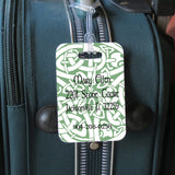 celtic knot on a standard luggage tag size