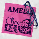 cheerleader theme eyeglass or device screen cleaning cloth