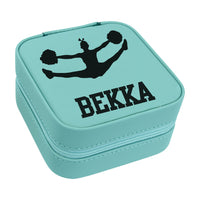 Cheerleader Split Design Travel Jewelry Box with Your Name