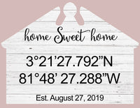 Home Sweet Home Personalized Wall Sign Gift
