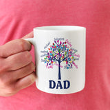 Family Tree Mug with Dad as the Root of the Family