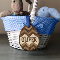 Easter Basket Name Tags Engraved Eggs and Bunny Ears