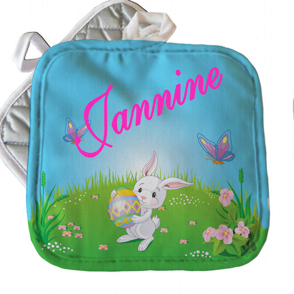 Easter Bunny Pot Holders Personalized With Your Name
