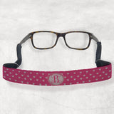 Personalized Eyewear Retainer showing Crown Design with initial