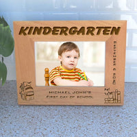 Back to School personalized picture frame for wide photos