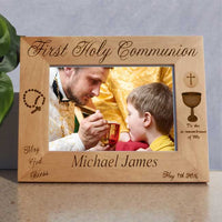 communion picture frame personalized wide photo