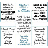 font choices you are not limited to these fonts