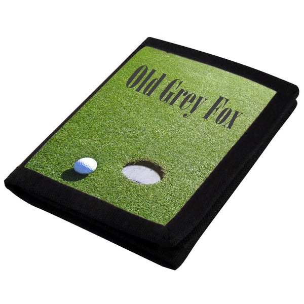 Golf Green design with ball and hole and any text