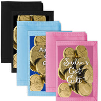 Wallets Available in Black, Pink or Light Blue Nylon Canvas