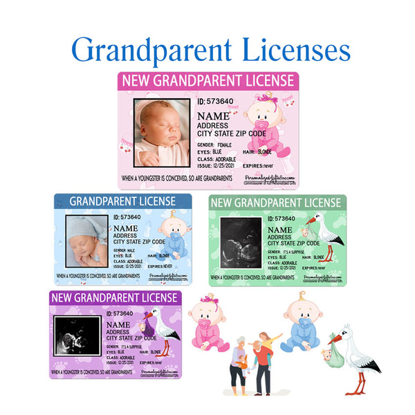 Grandparent id licenses fun gift