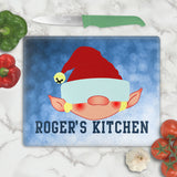 male elf cutting board with any name