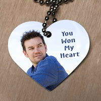 photo heart shaped dog tag with your special someones photo