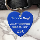Large Heart Shaped Pet ID Tag engraved with up to 4 lines of text