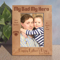 My Dad My Hero picture frame with tall photo