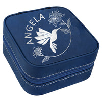 Travel Jewelry Box  Hummingbird Theme Personalized with Any Name