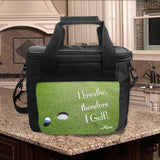 Golf Green design on custom lunch cooler tote