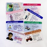 Kids Play Fake Drivers Licenses -Wallet ID and Adult Joke License