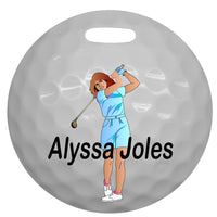 Golf Bag ID Tags Personalized for Lady Golfers