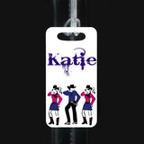 line dance id tag perfect for garment or shoe bags