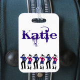 line dancer personalized luggage tag