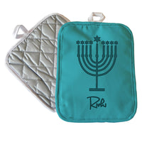 Personalized Menorah Design Hanukkah Pot Holder 7" x 9"