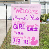 New Baby Welcome Yard Flag Announcement Garden Marker