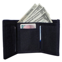 inside wallet view with cash and slots for license and credit cards