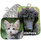 Both 8x8 and 7x9 pot holders shown together with pet pictures